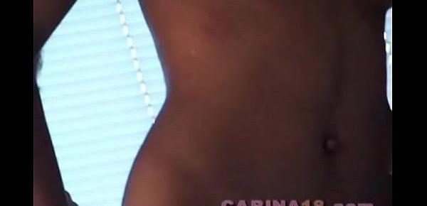  Carina 18 is a naughty girl, she fucks and sucks her neighbor, gets pregnant